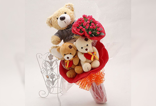 Букет из плюшевых мишек 1