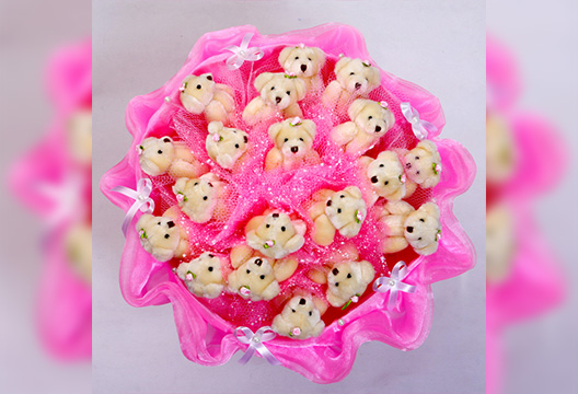 Букет из плюшевых мишек 33