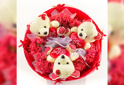 Букет из плюшевых мишек 35