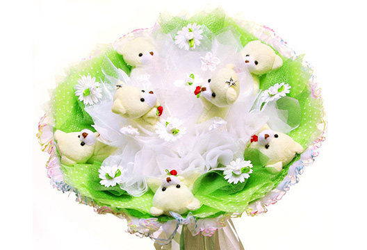 Букет из плюшевых мишек 52