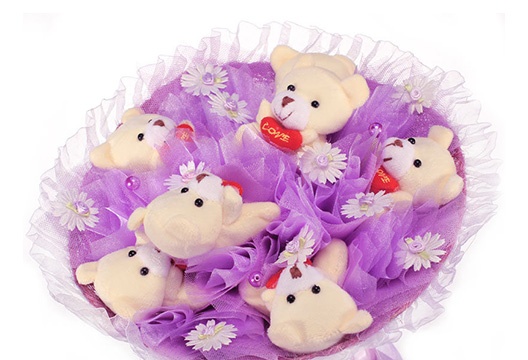 Букет из плюшевых мишек 55
