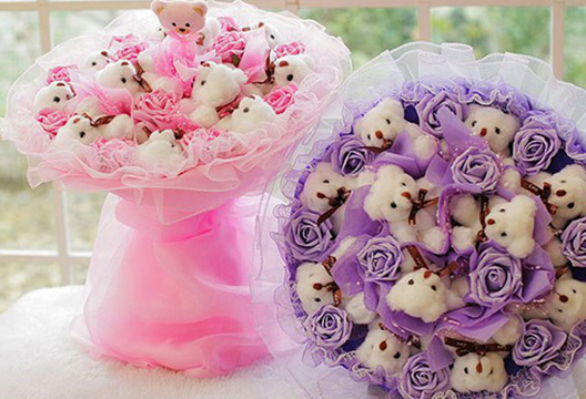 Букет из плюшевых мишек 9