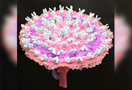 Букет из плюшевых зайчат 3