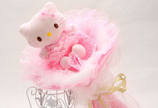 Букет с плюшевым котёнком