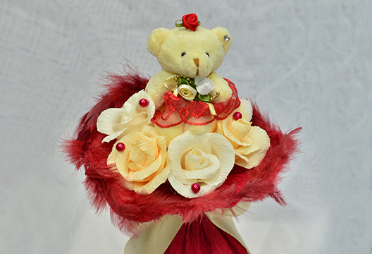 Букет с плюшевым мишкой 3