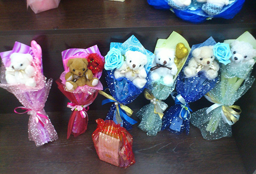 Букетики с плюшевым мишкой 2