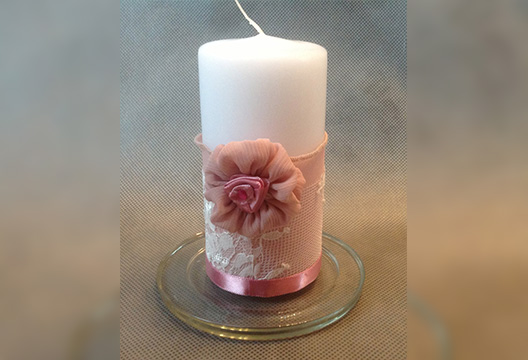 Розовая свечка «Домашний очаг»